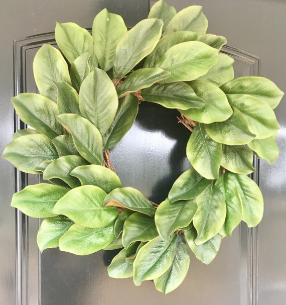 Farmhouse Magnolia Wreath | Grace Monroe Home