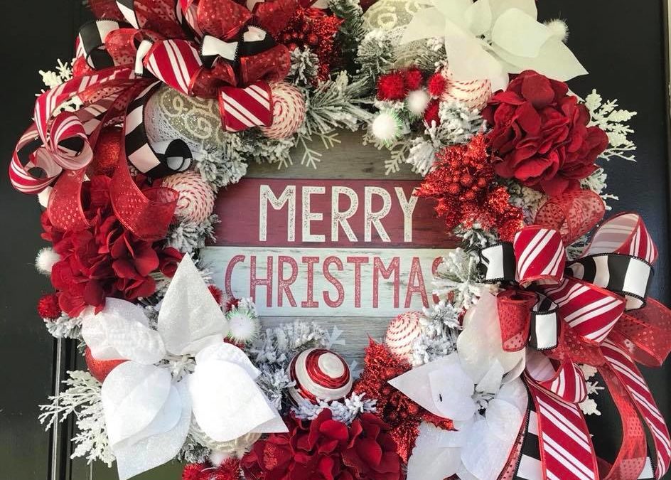How to Decorate a Flocked Christmas Wreath Tutorial