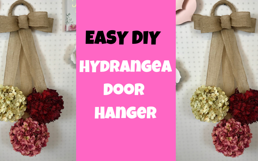 Easy DIY Hydrangea Door Hanger Swag