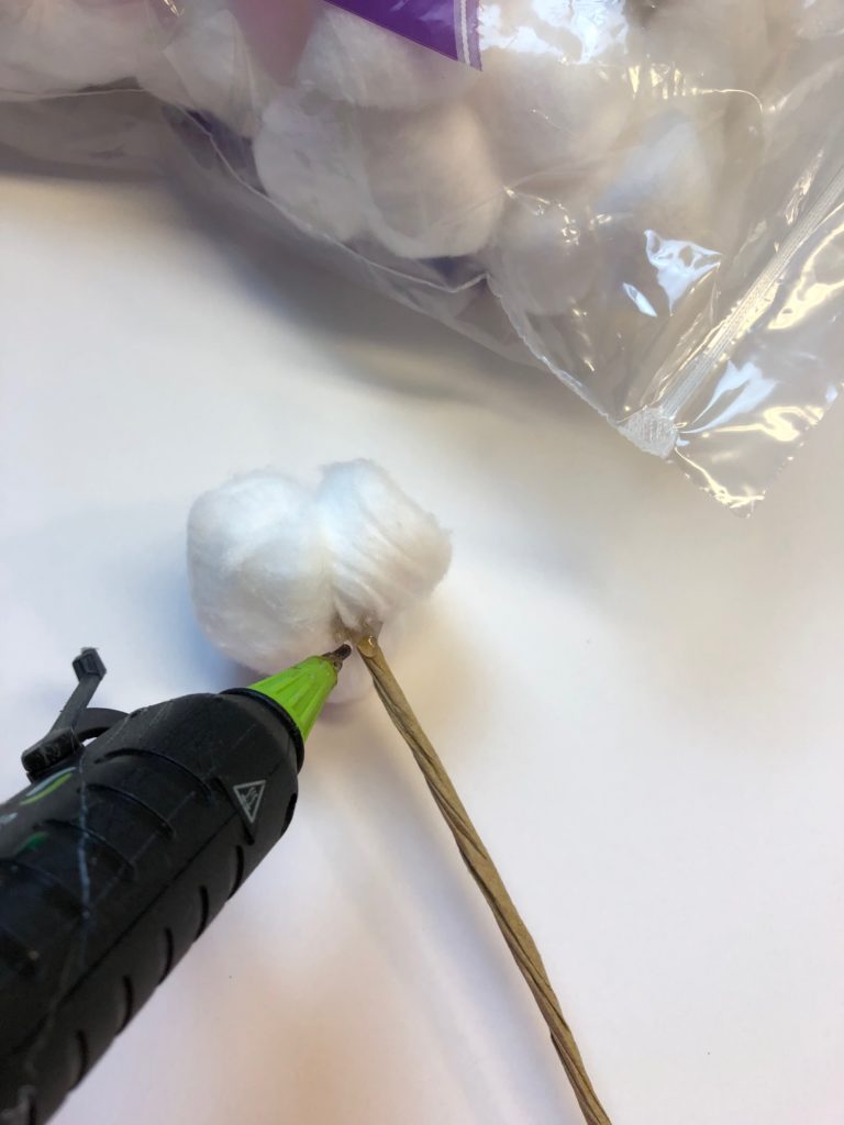 How to Make Cotton Stems using Cotton Balls & Potpourri