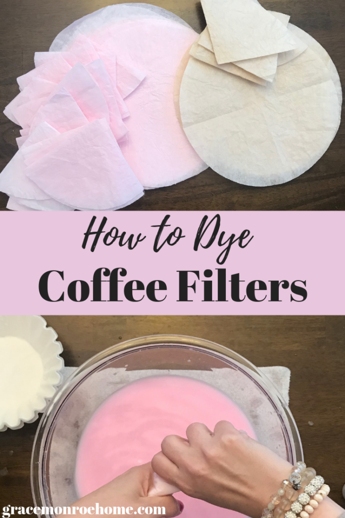 Easy way to dye coffee filters for wreaths