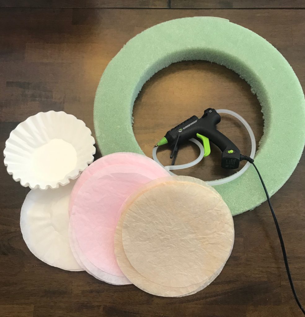 How to Make a Coffee Filter Wreath for $5 - Cheap and Easy Wreath