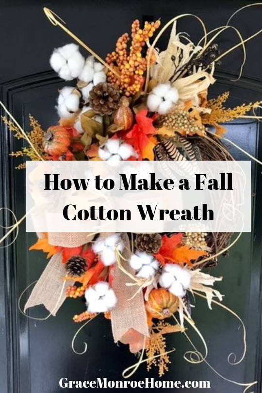 How to Make a Fall Cotton Wreath - DIY Fall Wreath Tutorial