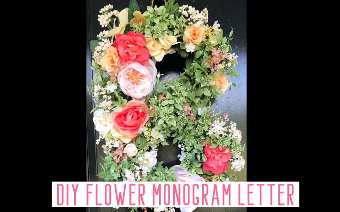 DIY Flower Monogram Letter Door Hanger