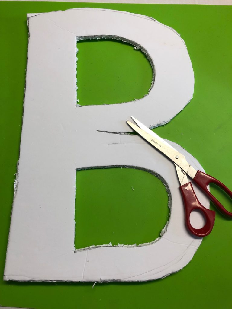 DIY Flower Monogram Door Hanger