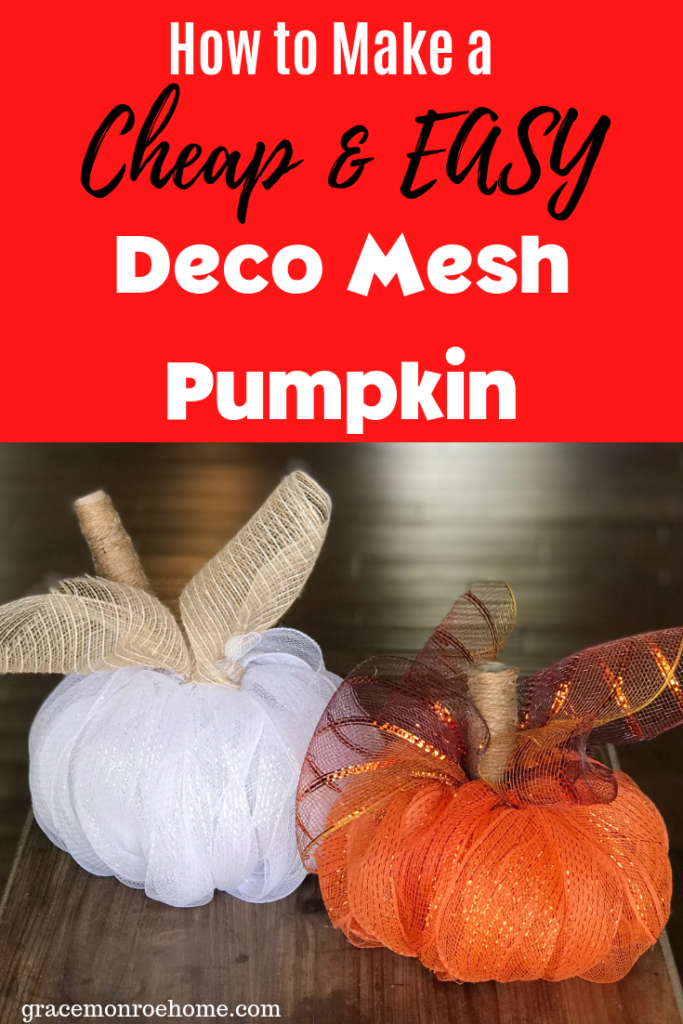 Easy DIY Deco Mesh Pumpkins