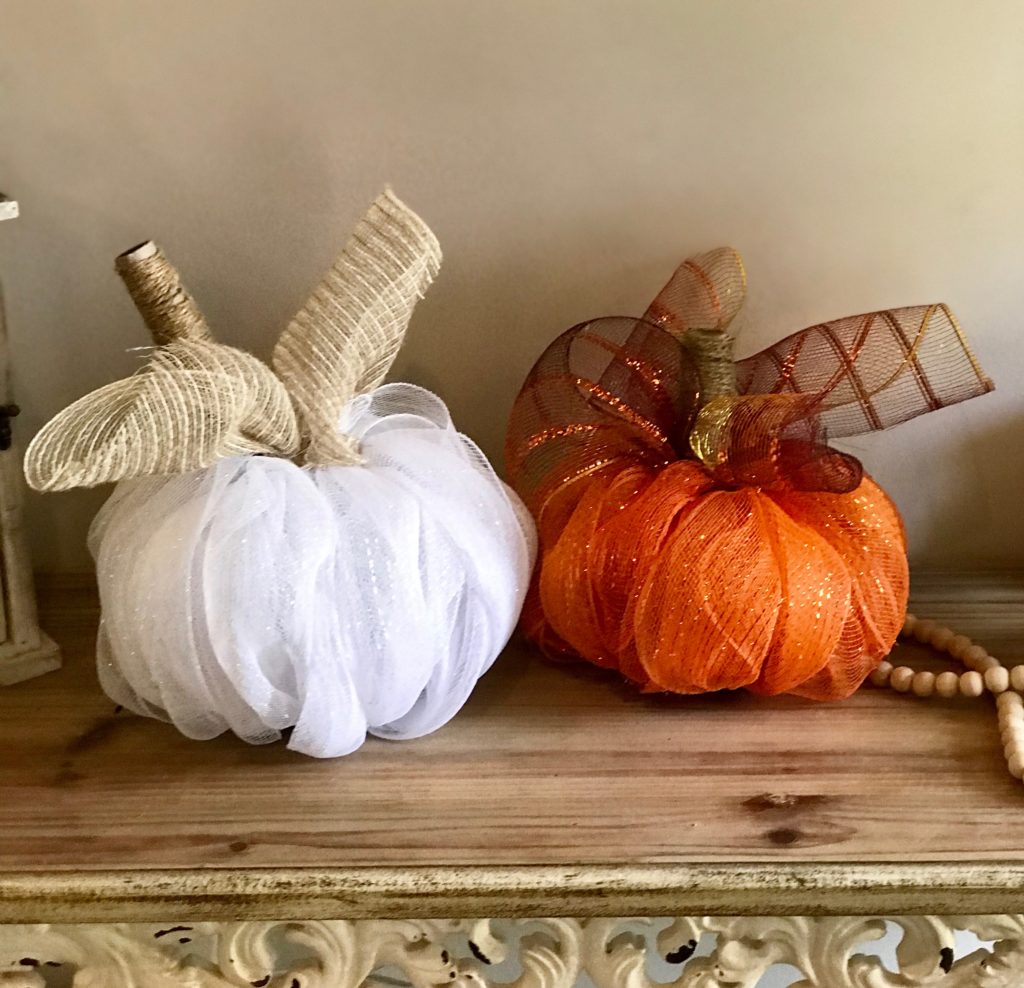 Easy Dollar Tree Deco Mesh Pumpkin
