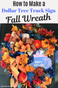 DIY Dollar Tree Truck Sign Fall Wreath