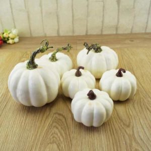 Faux White Decorative Pumpkins - Affordable Fall Decor Ideas