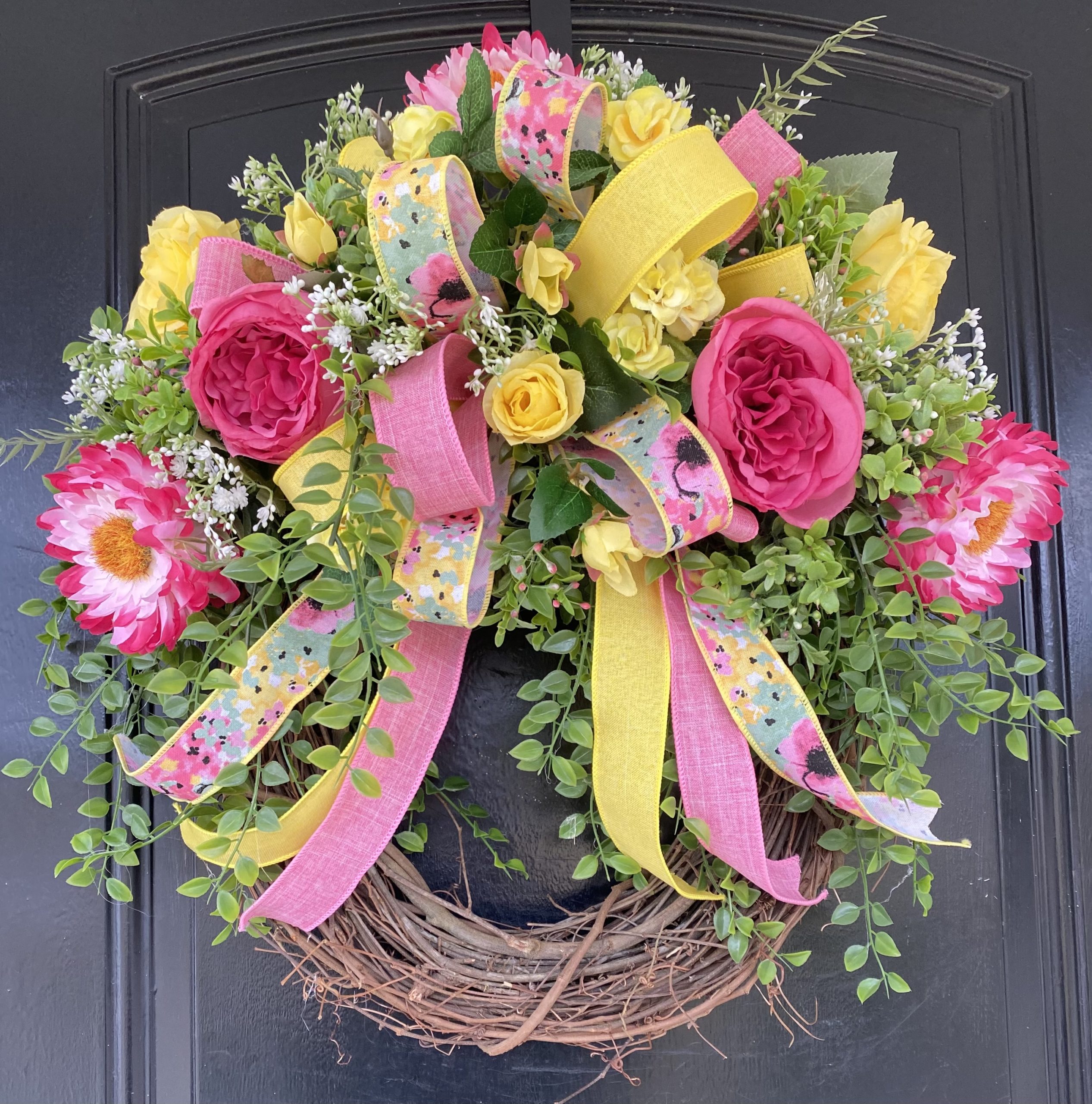 How To Make A Spring Wreath For Your Door | Grace Monroe Home