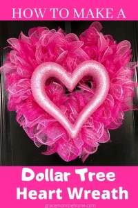 Pink Valentine's Day Heart Wreath Tutorial
